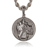 Gun Metal St Christopher Pendant - VIRAGE London