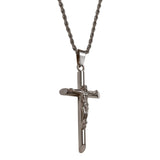 Gun Metal Crucifix Pendant - VIRAGE London