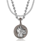Gun Metal & Silver St Christopher X Cuban Set - VIRAGE London, 2133