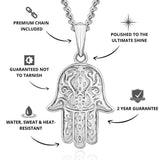 Silver Hamsa Pendant - USPs - VIRAGE London