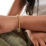 Gold Beaded Ball Bangle Bracelet -VIRAGE London