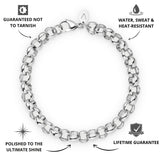Silver Belcher Bracelet 8mm - USP's - VIRAGE London, 40100001020807