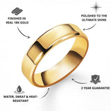 Gold Bevelled Ring - USPs - VIRAGE London, 5061034732140