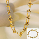 Gold Chunky Knot Link Chain Set - VIRAGE London