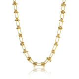 Chunky Knot Link Chain Necklace Gold - VIRAGE London
