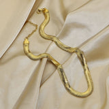 Chunky Snake Necklace Gold - VIRAGE London