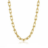 Chunky U Link Chain Necklace Gold - VIRAGE London