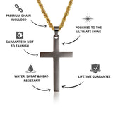Gun Metal & Gold Cross Pendant - USPs - VRAGE London