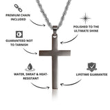 Gun Metal & Silver Cross Pendant - USPs - VRAGE London