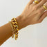 Chunky Cuban Link Chain Bracelet Gold - VIRAGE London