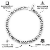 Silver Cuban Bracelet 5mm - USP's - VIRAGE London, 40010001020507
