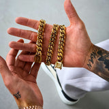 Gold Cuban Set 14mm - VIRAGE London, 70010001011425