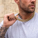 Gold Cuban Chain 14mm - VIRAGE London, 10010001011418