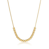 Dainty Beaded Ball Necklace Gold - VIRAGE London