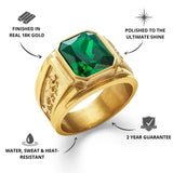 Gold Emerald Statement Ring - USPs - VIRAGE London, 5061034731686
