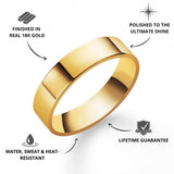 Gold Flat Band Ring - USPs - VIRAGE London, 5061034732201
