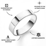 Silver Flat Band Ring - USPs - VIRAGE London, 5061034732232
