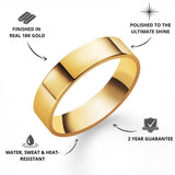 Gold Flat Band Ring - USPs - VIRAGE London, 5061034732201
