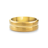 Gold Flat Grooved Ring - VIRAGE London, 5061034732010
