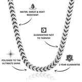 Franco Chain Silver 8mm - USP's - VIRAGE London, 10090001020818