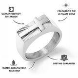 Silver Cross Ring - UPS's -VIRAGE London, 5061034737435