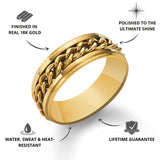 Gold Cuban Ring - USPs - VIRAGE London, 5061034731594