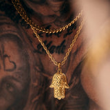 Gold Hamsa Pendant - VIRAGE London