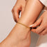 Micro Cuban Link Chain Anklet Gold - VIRAGE London
