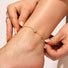 Multi Stone Anklet Gold - VIRAGE London