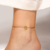 Tree of Life Charm Anklet Gold - VIRAGE London