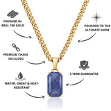 Gold Lapis Pendant - USPs - VIRAGE London 
