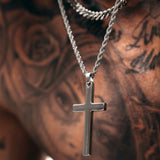 Gun Metal Cross Pendant - VIRAGE London