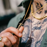 Gun Metal & Gold Crucifix Pendant - VIRAGE London