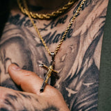 Gun Metal & Gold Crucifix Pendant & Rope Chain Set - VIRAGE London, 2022
