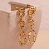 Hammered Tassel Earrings Gold - VIRAGE London