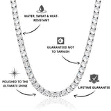 Iced Tennis Chain White Gold 5mm - USP's - VIRAGE London, 10060002030518