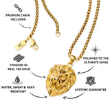 Gold Lion Pendant - USPs - VIRAGE London