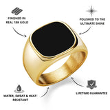 Gold Onyx Oval Signet Ring - USPs - VIRAGE London, 5061034731655