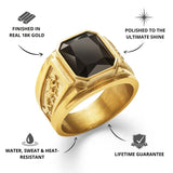 Gold Onyx Statement Signet Ring - USPs - VIRAGE London, 5061034731716
