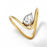 Pear Cut Celeste Ring Gold - VIRAGE London