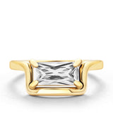 Radiant Cut Lyra Ring Gold - VIRAGE London
