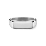Silver Rectangle Signet Ring - VIRAGE London, 5061034731532