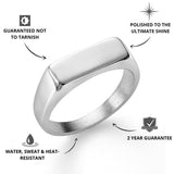 Silver Rectangle Signet Ring - USPs - VIRAGE London, 5061034731532