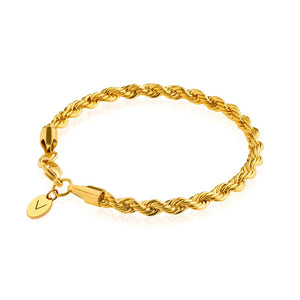 Gold Rope Bracelet 5mm - VIRAGE London, 40100001010507