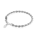 Silver Rope Bracelet 5mm - VIRAGE London, 40100001020507