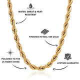 Rope Chain Gold 5mm - USP's - VIRAGE London, 10030001010518