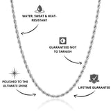 Rope Chain Silver 2mm - USP's - VIRAGE London, 10030001020218