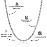 Rope Chain Silver 3mm - USP's - VIRAGE London, 10030001020318