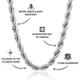 Rope Chain Silver 8mm - USP's - VIRAGE London, 10030001020818