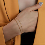 Round Snake & Bead Layered Bracelet Set Gold - VIRAGE London